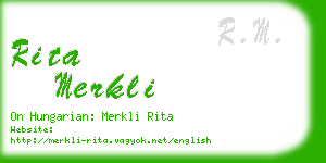 rita merkli business card